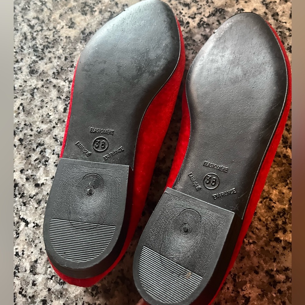 red velvet loafers approx size 6/6.5 - Picture 5 of 5